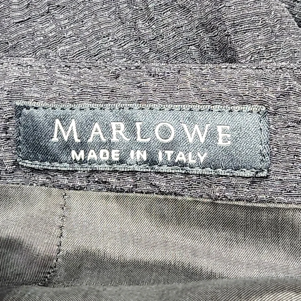 MARLOWE Pants Womens Size 4 Black Textured Wool Flared Leg Measure 28X34